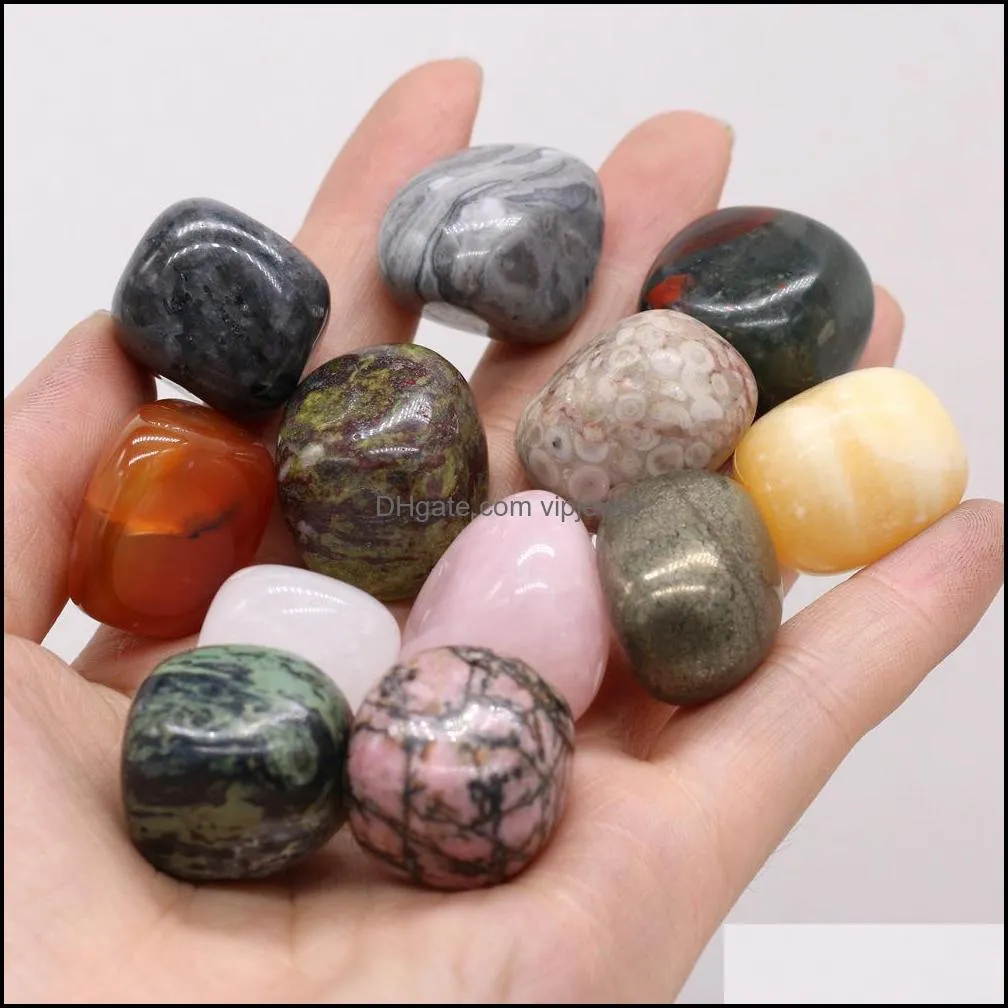 polished loose chakra natural stone bead palm reiki healing rose quartz mineral crystals tumbled gemstones hand piece vipjewel
