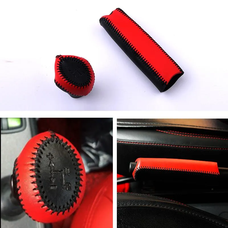 Other Interior Accessories Car Trim For Old Smart 451 450Fortwo Forfou Hand-stitched Handbrake Gear Protective Leather CoverOther OtherOther