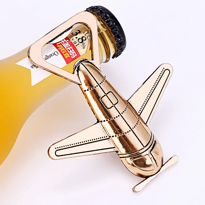 Creative Airplane Bottle Opener Antique Plane Shape Beer Opener Wedding Gift Party Favors Kitchen Aluminum Alloy Airplane Beer Openers