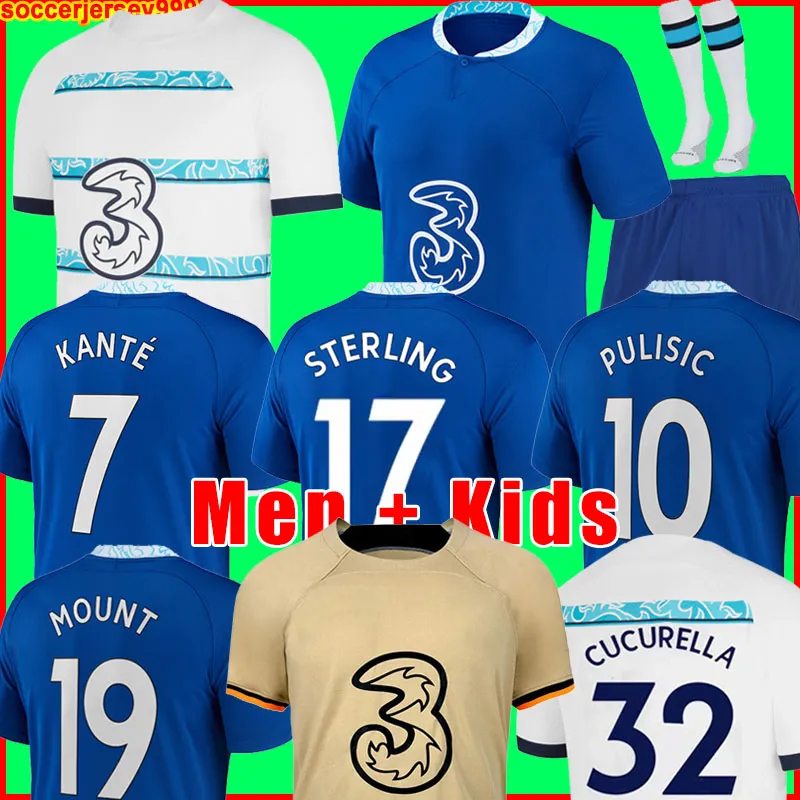 CFC Soccer Jersey 22 23 Sterling Cucurella Koulibaly Ziyech Pulisic Mount Kante Havertz Werner Chilwell James 2022 2023 Football Shirt Men Kit Kit Sets