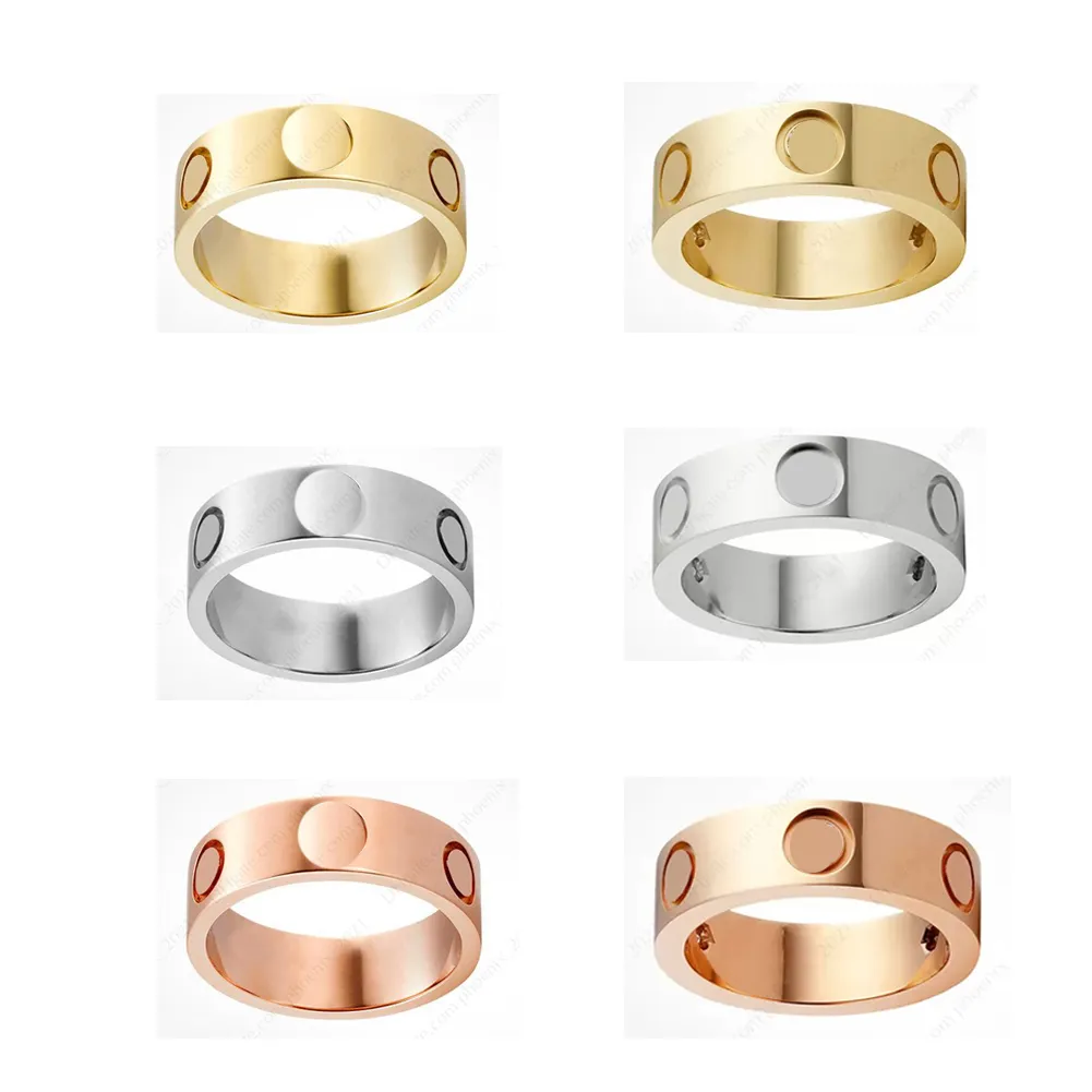 Bands rings love screw band ring mens classic luxury jewelry women Titanium steel Alloy Gold-Plated jewelries Never fade Not allergic engagement love gifts designer