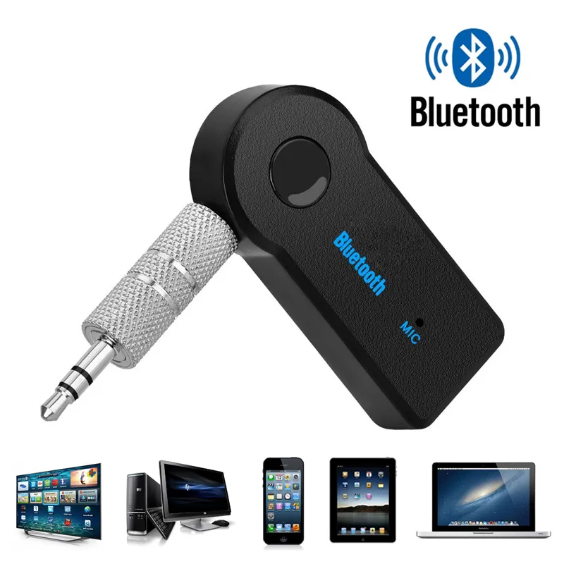 Mini jack da 3,5 mm Auto AUX Stereo Ricevitore Bluetooth Ricevitore audio Kit adattatore musicale per altoparlante MP3 Cuffie per auto Trasmettitore PC