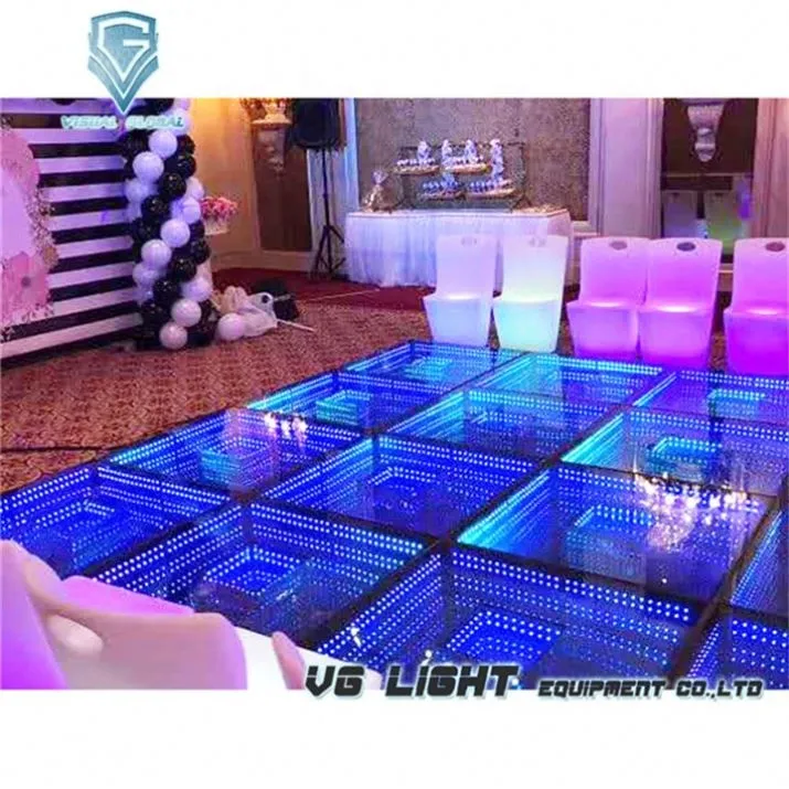 3D LED Dance Floor Club DJ T Show Wedding Decoration Double Infinity