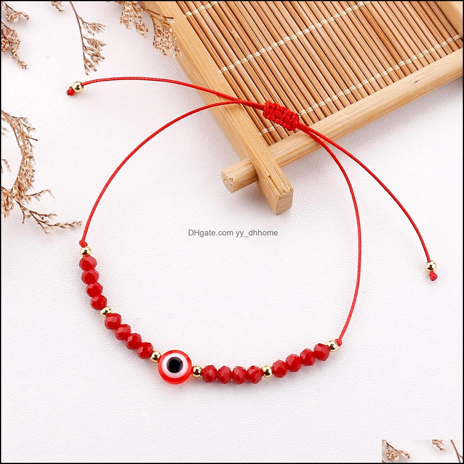 turkish blue crystal evil eye chain bracelets for women handmade glass beads lucky jewelry accessories fashion couple bracelet