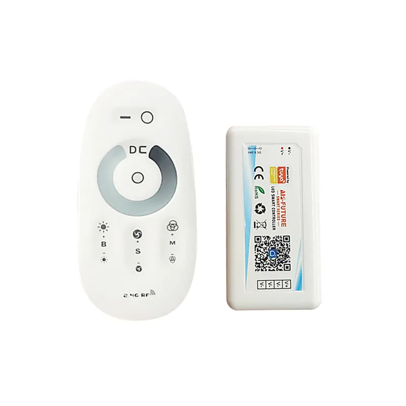 Controlador LED inalámbrico DC5-24V Tuya WIFI para Smart Life Work con Alexa Google Home Alice RGB Dual White RGBCCT de un solo color