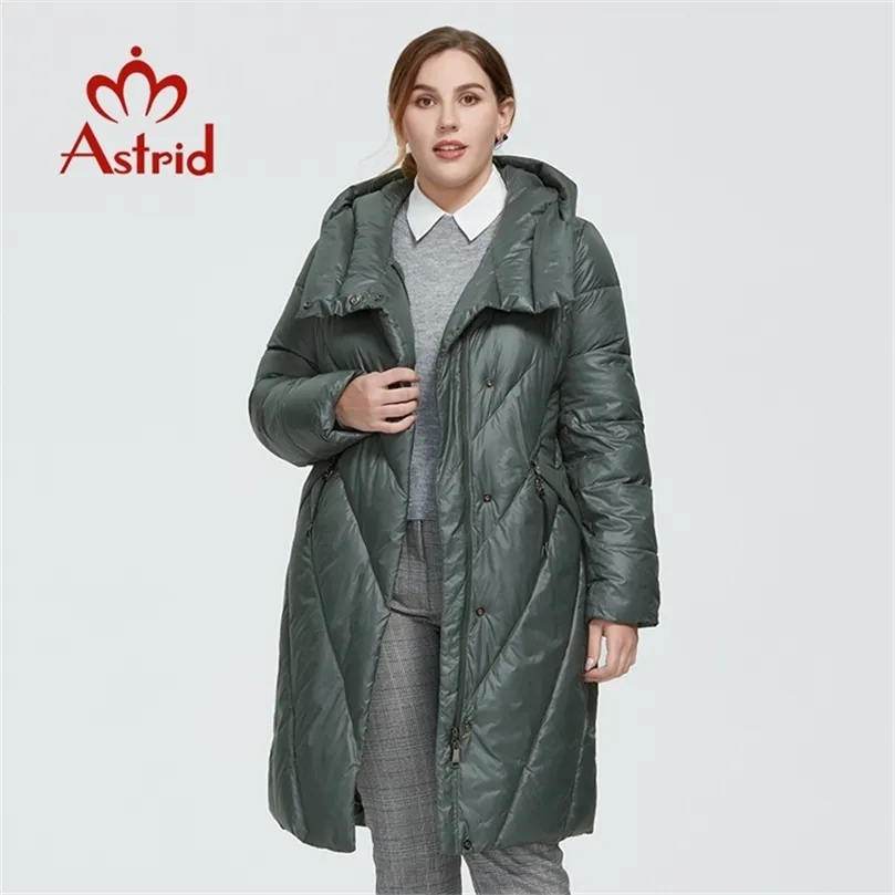 Astrid Winter Women's Coat Kobiety długa ciepła parka moda gruba kurtka z kapturem biologiczna duże rozmiary duże odzież 6580 201214