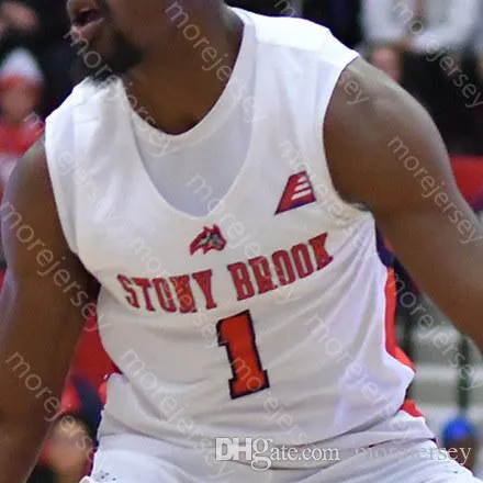 Custom Stony Brook Seawolves Basketball Jersey NCAA College Elijah Olaniyi Makale Foreman Andrew Garcia Miles Latimer Gueye Otchere Warney