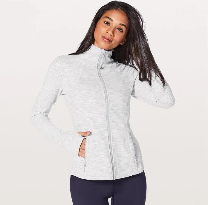 L-78 haut veste à glissière tenue à capuche vêtements de yoga sweat-shirts à manches longues entraînement de trou de pouce en cours d'exécution lu femmes slim fitness lulu manteau