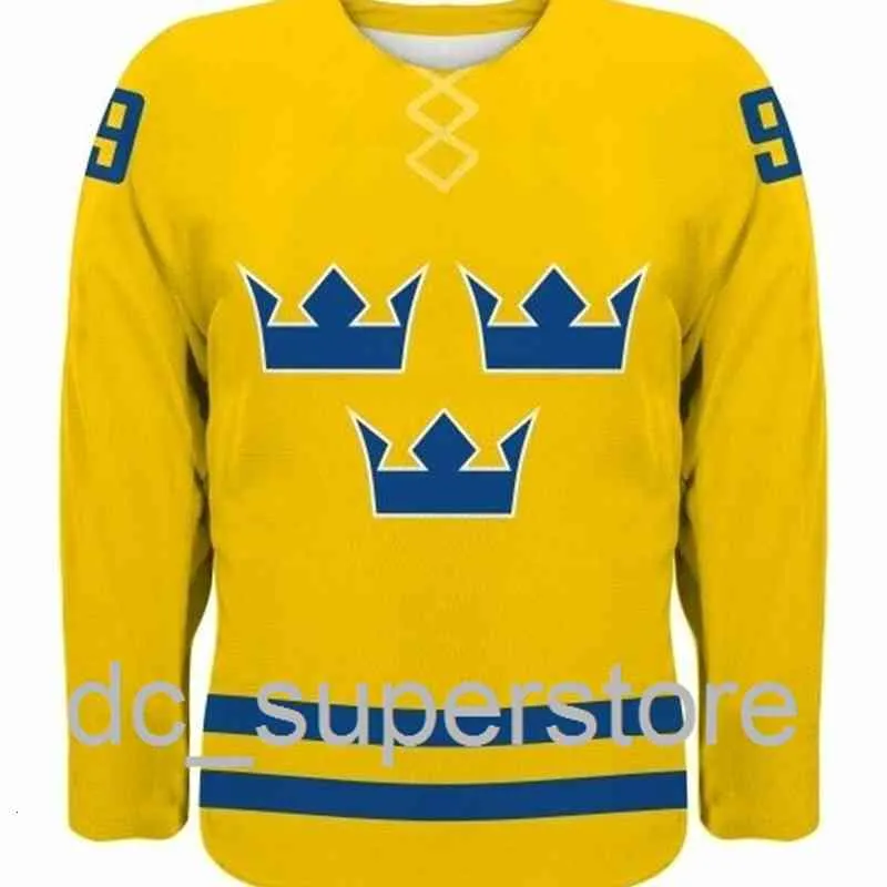 Team Sweden 2024 Hockey Jersey Custom Stitched Mens Stitched Backstrom Sedin Zetterberg Karlsson Jersey XS 6XL
