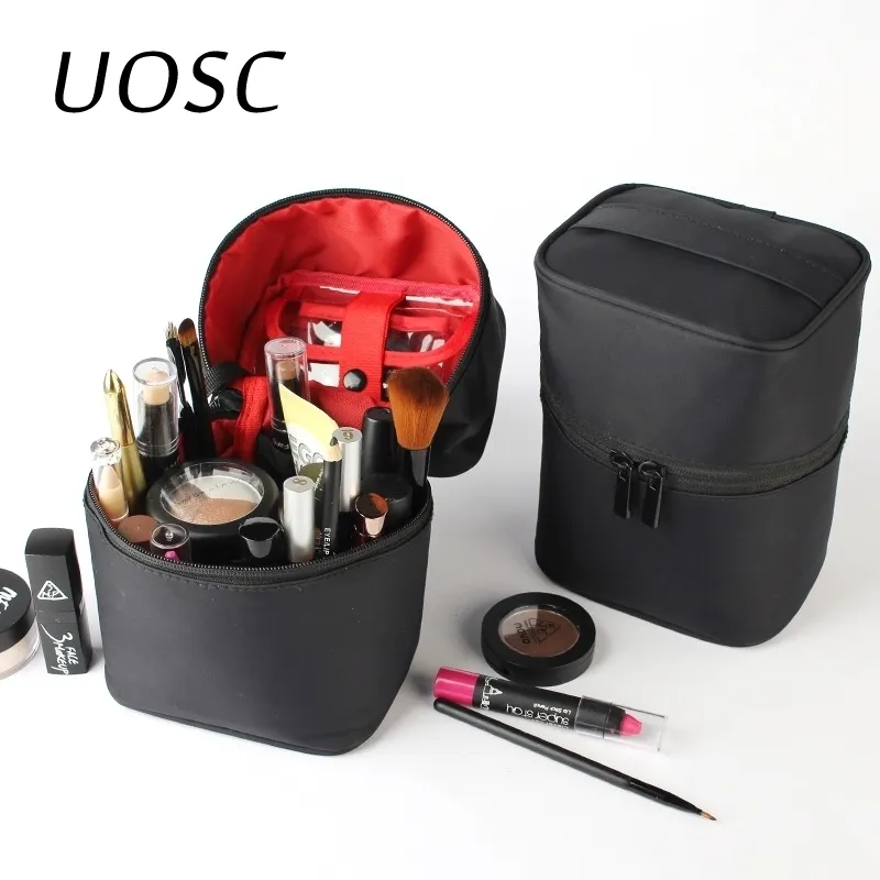 UOSC Makeup Bag Donna Borse Uomo Grande Nylon impermeabile Viaggio Cosmetic Bag Organizer Caso Necessario Make Up Wash Borsa da toilette Y200714