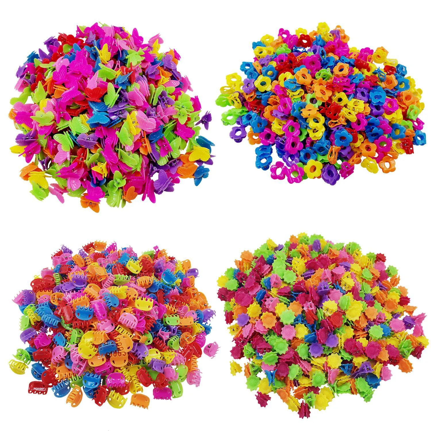 Accessoires pour cheveux de bébé Filles Mini Tête Clip Barrettes En Gros Enfants Arc Dessin Animé Cheveux Griffes Européenne Américaine Couleur Bonbon En Plastique Épingles À Cheveux 100 PCS / Lot B8250