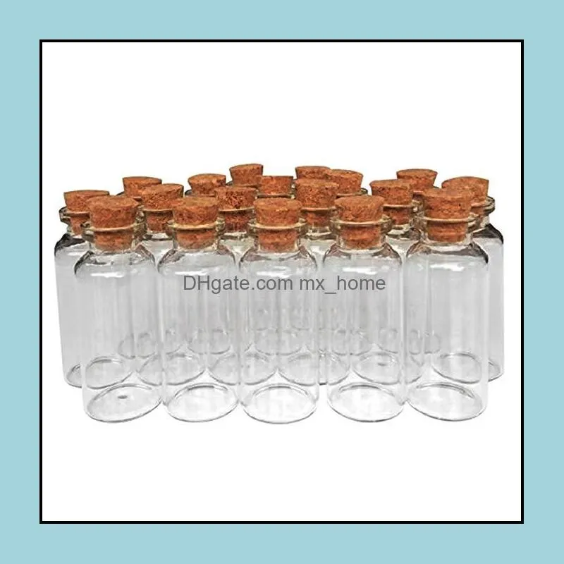 20ML cork jar glass bottles DIY decoration mini favors message glass bottle vial cork small glass bottles jars Party Favors