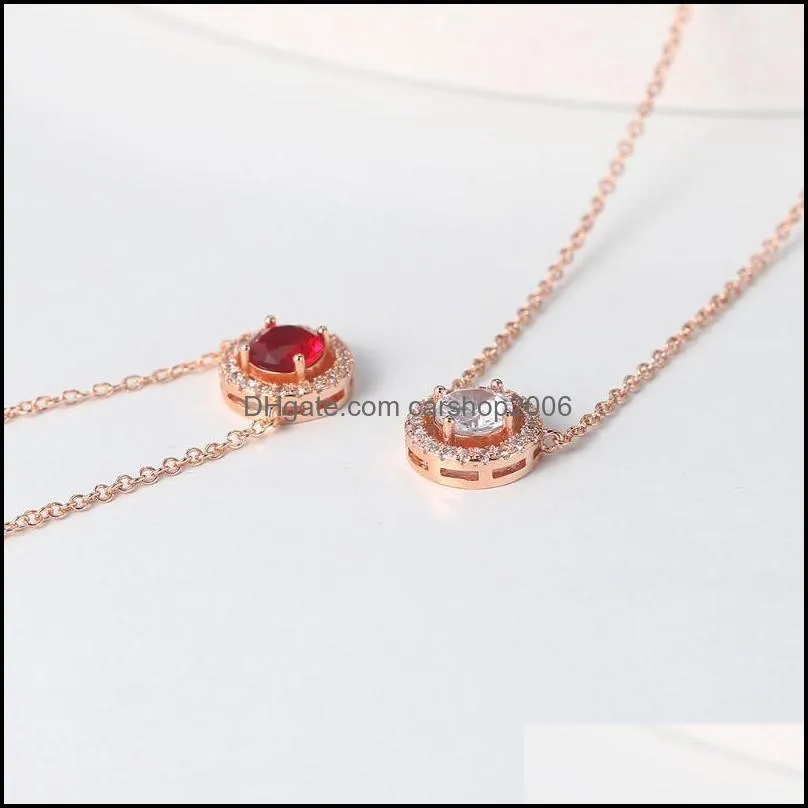 pendant necklaces zhouyang wedding for women classic round micro mosaic cubic zirconia multicolor fashion jewelry n095 n096 n097 n098