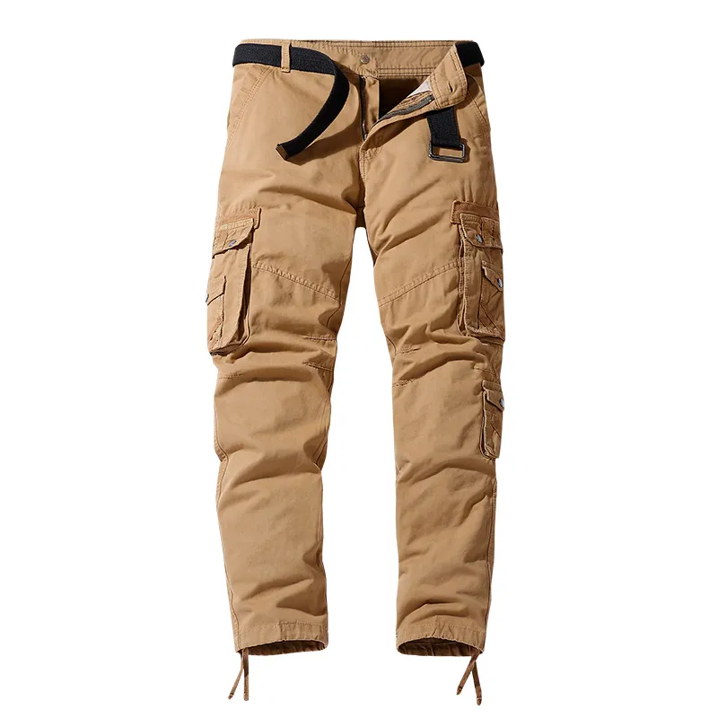 Pantaloni tattici militari Pantaloni da jogging da uomo Camouflage Cargo Pantaloni casual Pantaloni da uomo 100% cotone multi-tasca Pantaloni di grandi dimensioni