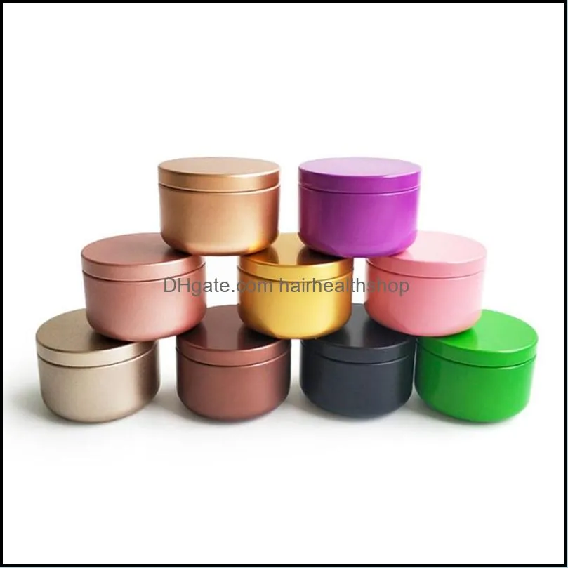 Per Bottle Fragrance Deodorant Health Beauty Aluminum Candle Tin 50Ml Round Containers Cosmetic Jars Oil Dhzao