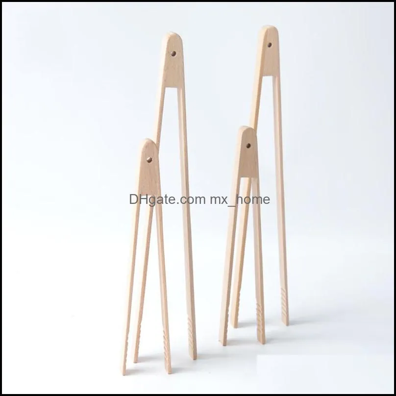 wholesale wooden food clips bread tongs beech wood dessert biscuits clip cake tongs multifunction cooking clip home bakeware tool dbc