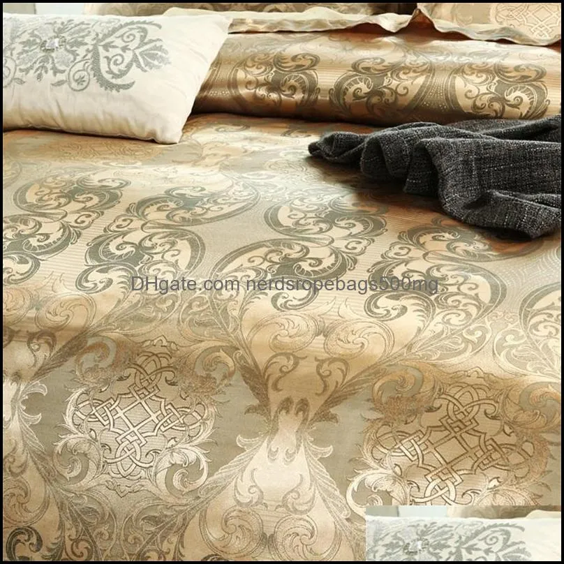 Designer Bed Comforters Sets Luxury 3PCS Home Bedding Set Jacquard Duvet Beds Sheet Twin Single Queen King Size Bedclothes 473 V2