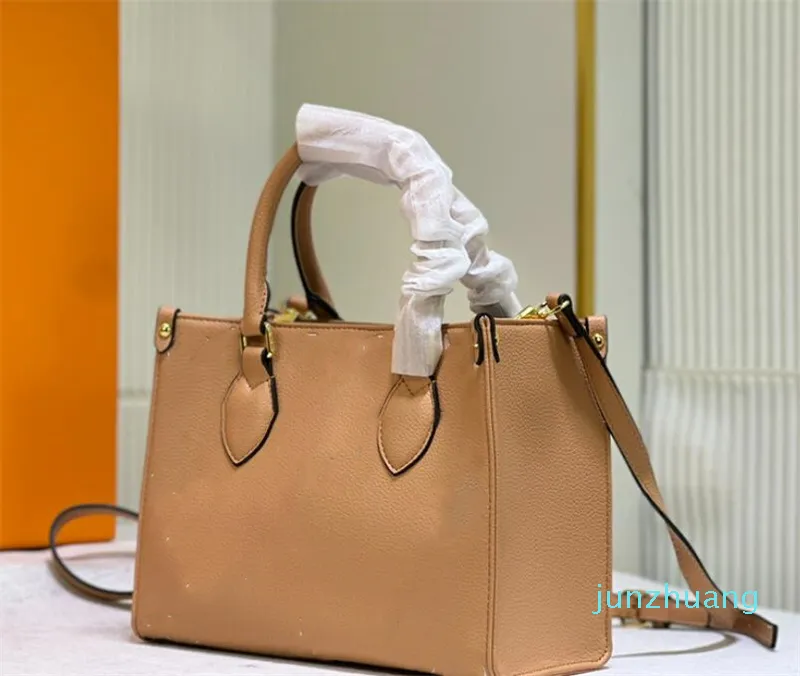 Fashion tote Bag Designer on the go totes Shopping Bags Womens Monograms Shoulder Crossbody Handbags High Quality Genuine leather Women 888