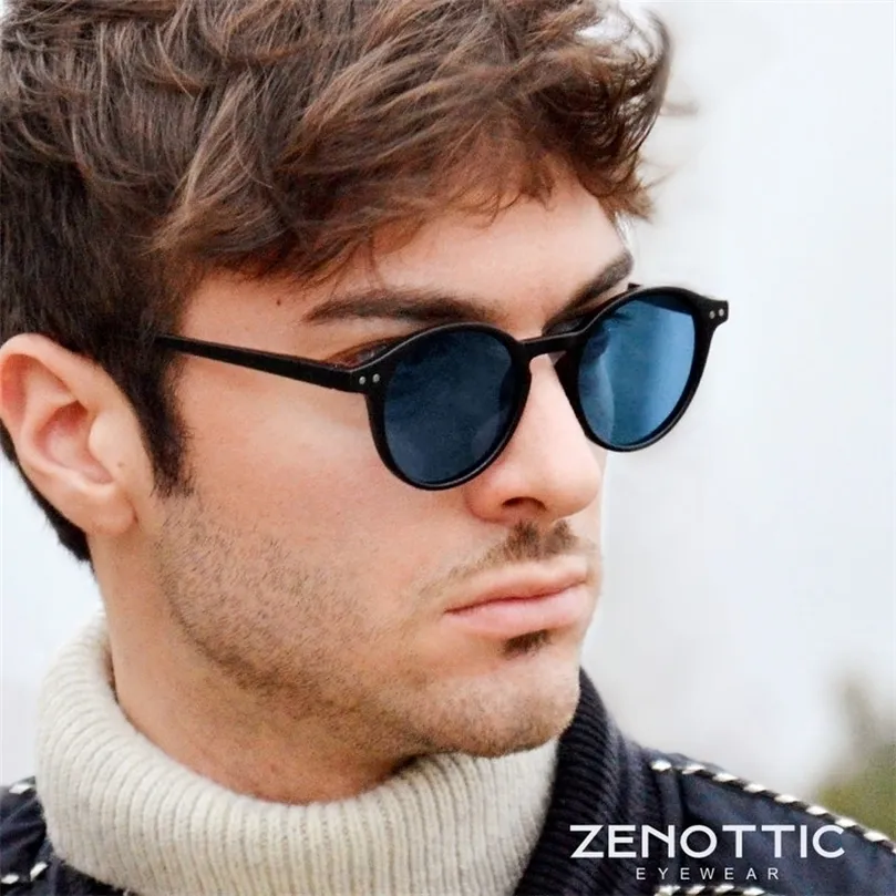 ZENOTTIC Occhiali da sole polarizzati retrò Uomo Donna Vintage Piccola montatura rotonda Occhiali da sole Lenti UV400 Occhiali Shades Eyewear 220725