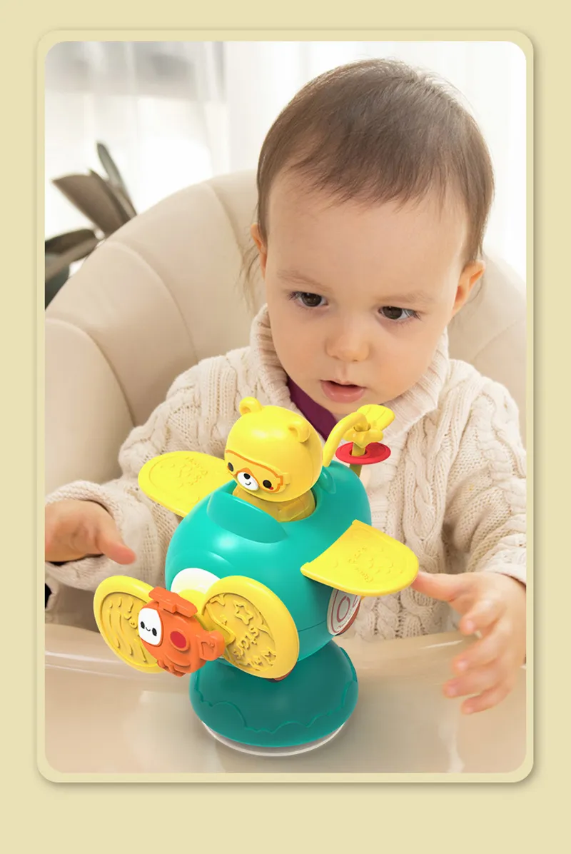 Gyro Rattle 3-Pack Suction Cup Spinner Toys - Insect Gyro Fidget Spinners, Baby ...