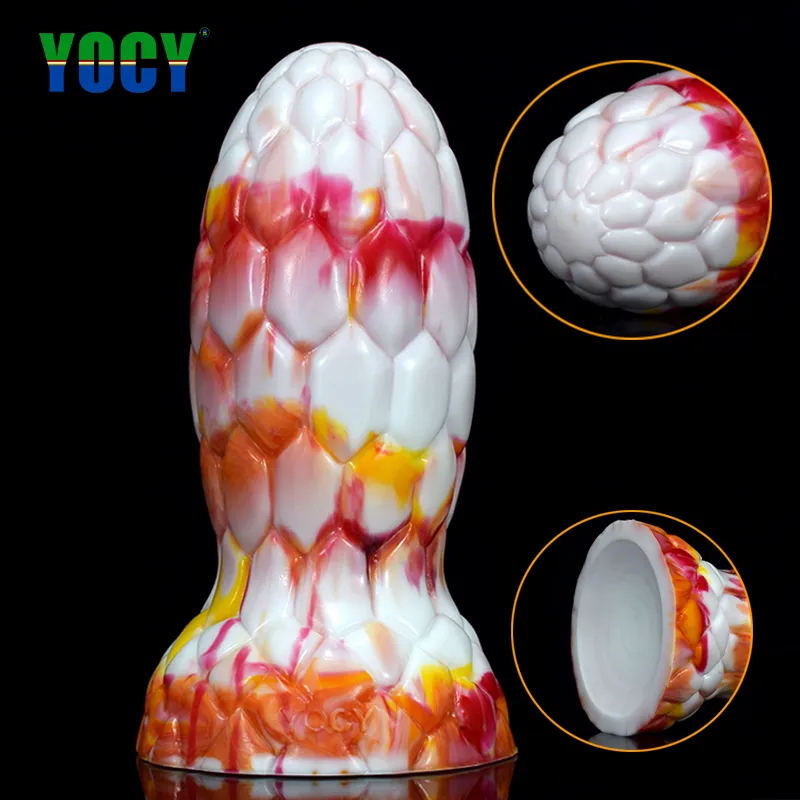 Yocy enorme anal butt plug brinquedos sexy para adulto macio silicone sucção buttplug contas coloridas ânus vaginal expandir brinquedo fantasia