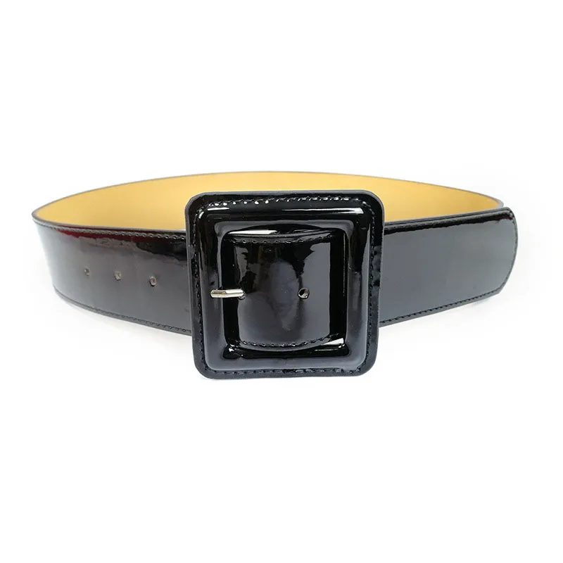 blue dress for baby girl Luxury Wide Black Belt for Women / Genuine Leather Belt with Metal Buckle