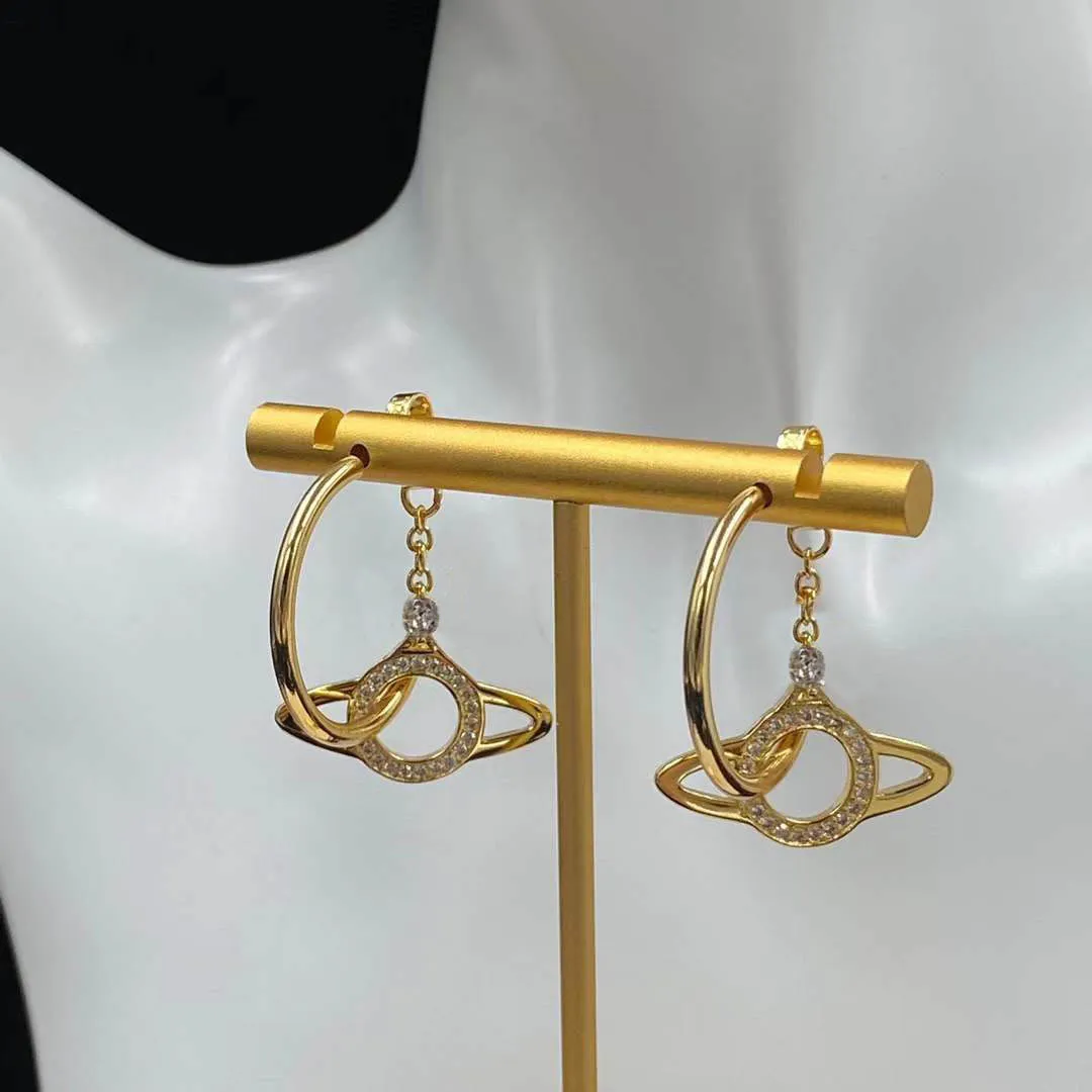 Aretes de aro de moda para mujer, fiesta, amantes de la boda, regalo, joyería, compromiso con caja