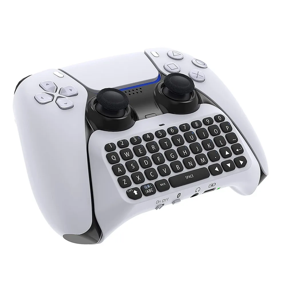 Draadloos toetsenbord voor PS5-controller Bluetooth Mini Chatpad Message Game Toetsenhoogtoetsen ingebouwde luidspreker met 3,5 mm audio-aansluiting voor PlayStation 5