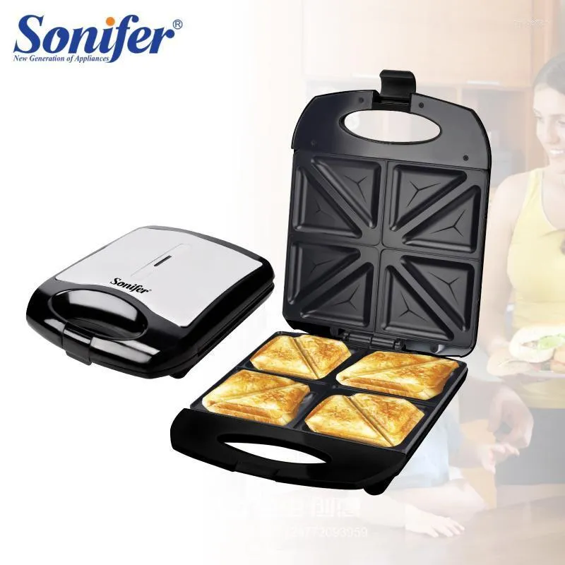 Bread Makers 1400W Electric Large Sandwich Maker Machine Triangle Plate
