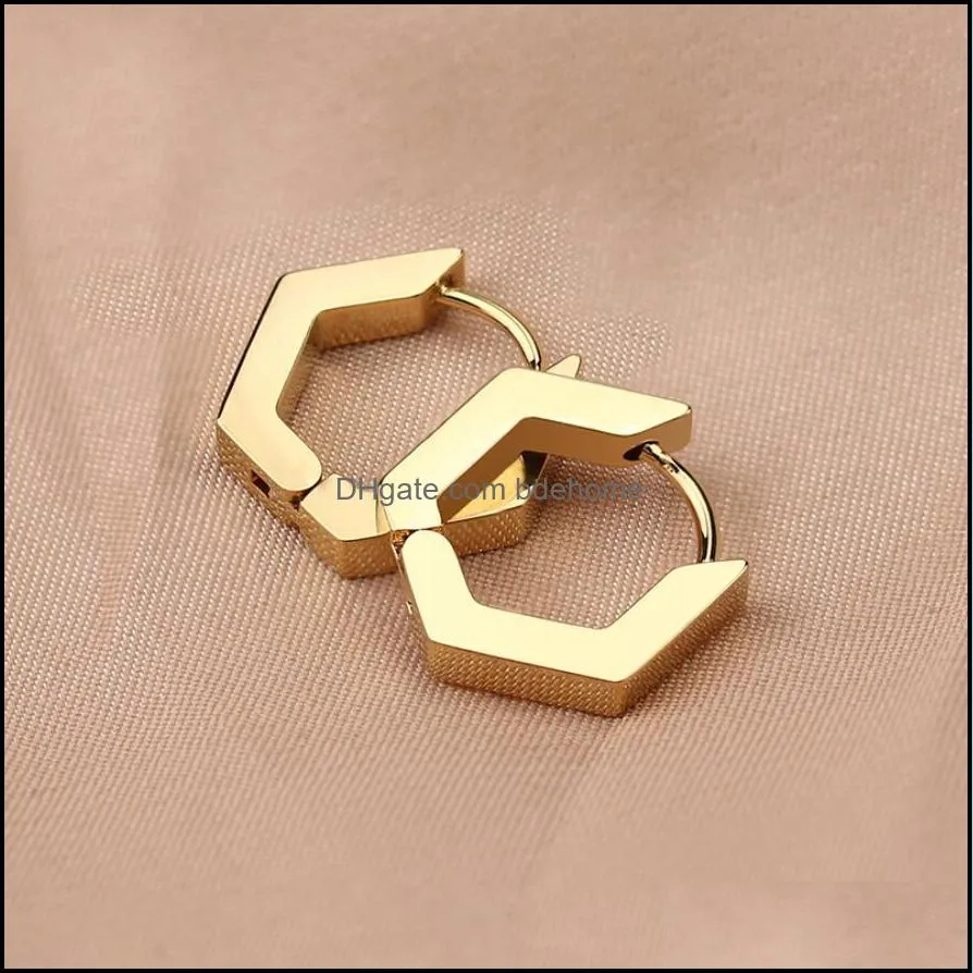Fashion Geometric Heart Square Hexagon Ear Cuff Stainless Steel Ear Clip Earrings For Women Jewelry