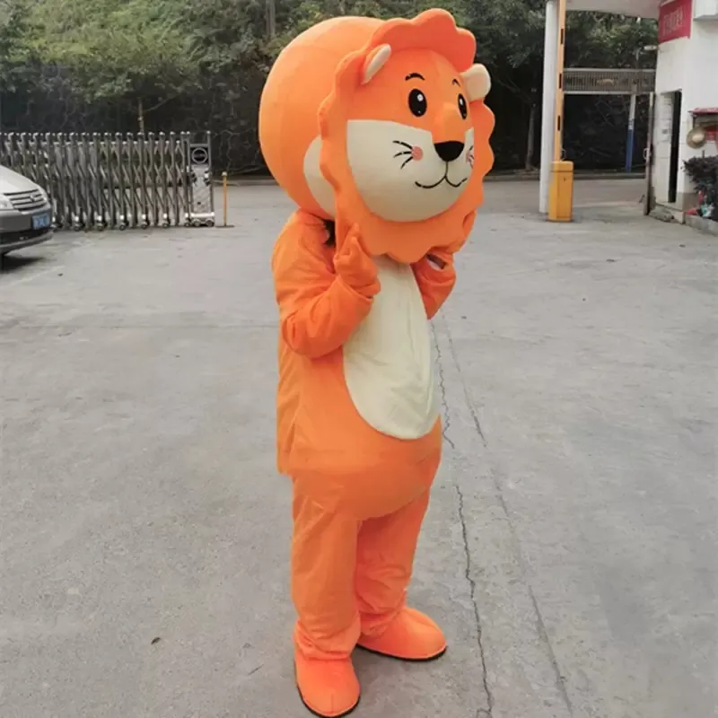 2022 Halloween Lovely Lion Mascot Kostym Tecknad djur Anime Tema Karaktär Jul Karneval Party Fancy Kostymer Vuxna Storlek Utomhus Outfit