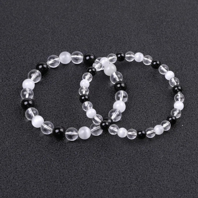 6mm 8mm Natural Crystal Stone Yoga Energy Pärled Strands Charm Armband For Women Men Lover Handmade Party Jewelry