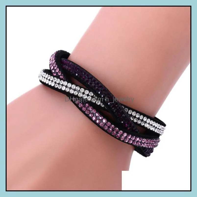 charm bracelet leather bracelets couple gift wrap bracelets slake crystals bracelets hjewelry