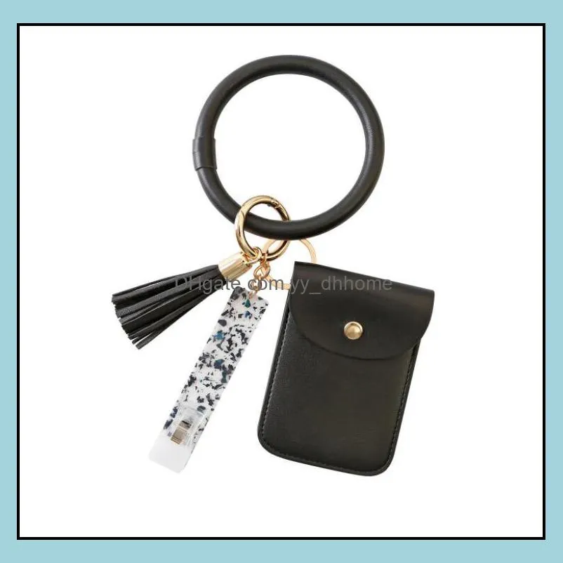 ups new pu bracelet bracelet key ring party favor bank reader leather card bag zero wallet fast