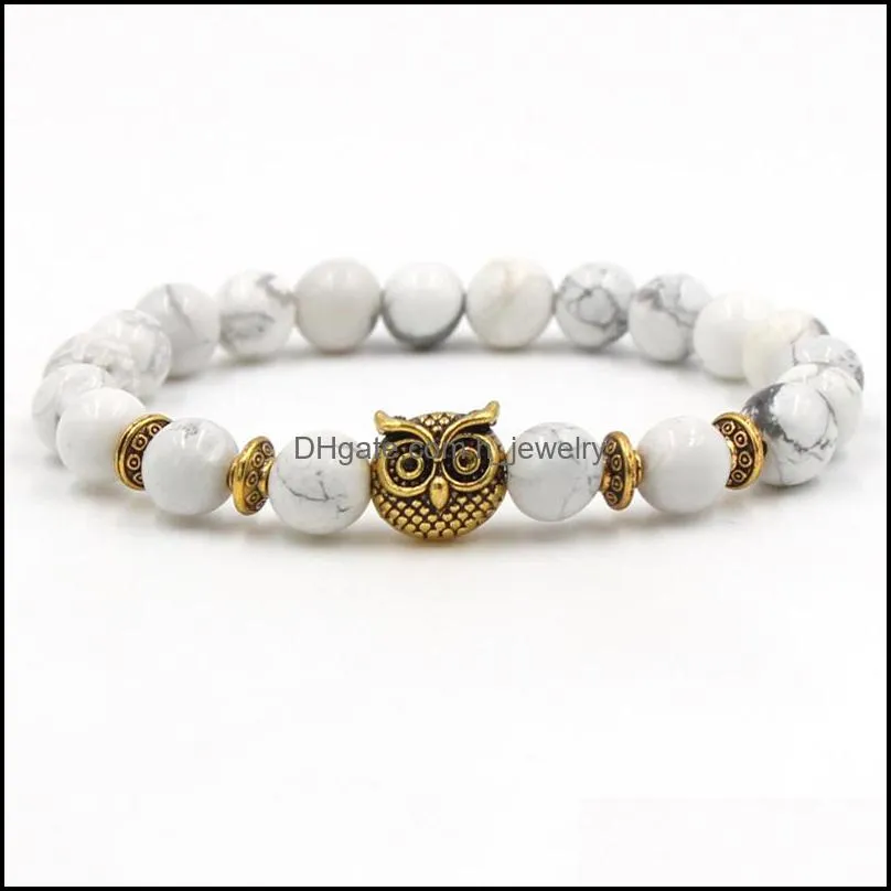 white turquoise stone beads bracelets natural stone mens bracelets hjewelry