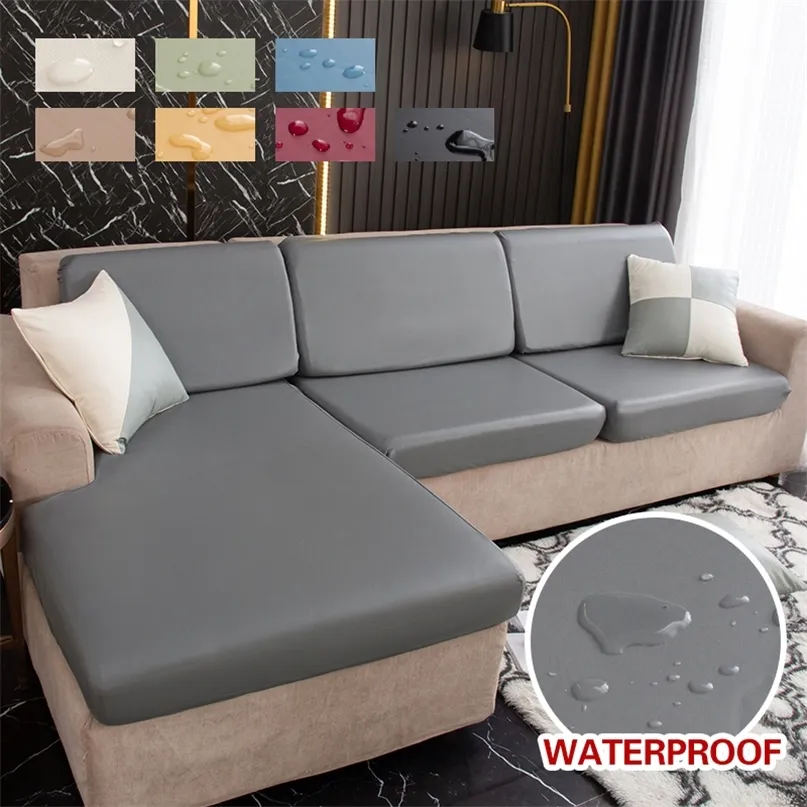 PU Leather Sofa Cover Separate Cushion Covers Seat Slipcover for Seater Replacement Furniture ProtectorWaterproof 220615