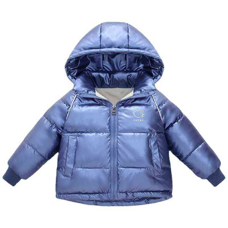2022 Autumn Winter Baby Coats Fashion AstronauT Print Toddler Parkas Nieuwe 1-6y waterdichte babykinderen Haped Outerwear Jackets J220718