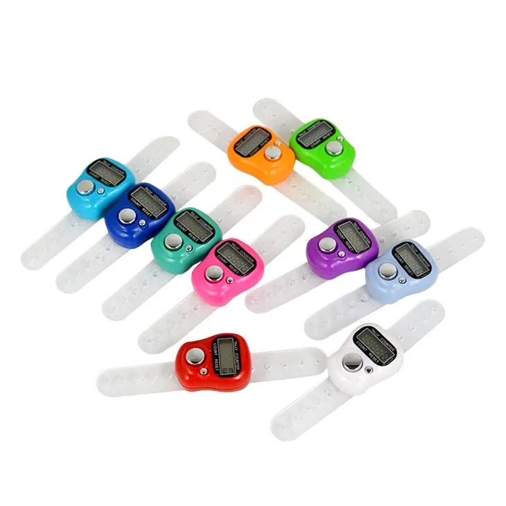 Mini Hand Hold Band Tally Counter LCD Digitale Bildschirmfinger Ring Elektronik Kopf Count Buddha Elektronische Zähler 10 Farben