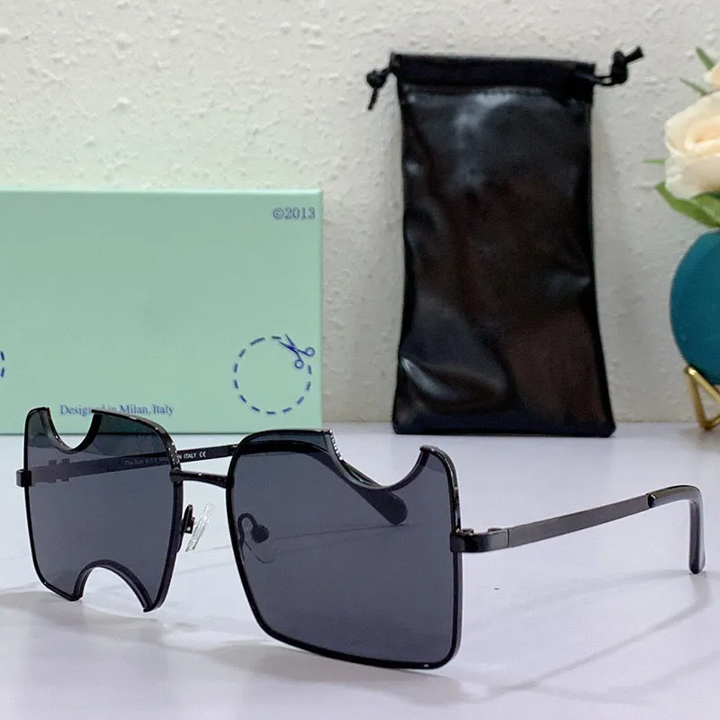 Дизайнер Солнцезащитные очки OW40028U Золотая рамка для проволоки Нотач Линзы Мода Trend Личность Мужские или женские Новые Солнцезащитные Очки Отдых Отдых Анти-УВ400 с коробкой