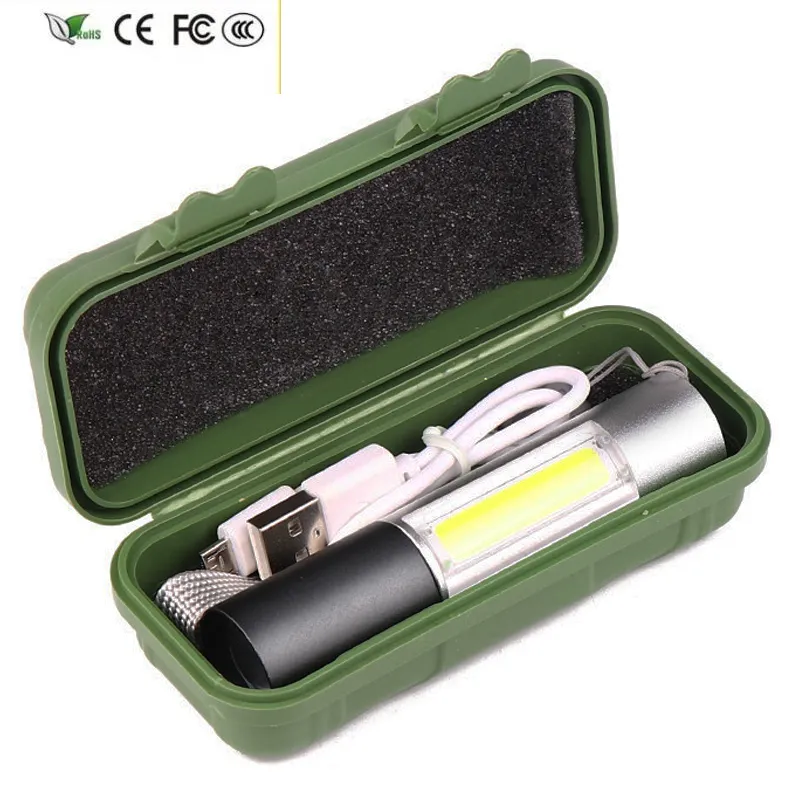 Nuovo Q5 Mini torcia a LED Torcia a penna 1000LM Torcia impermeabile 3 modalità Zoomabile Messa a fuoco regolabile Lanterna Lampadine portatili Litwod