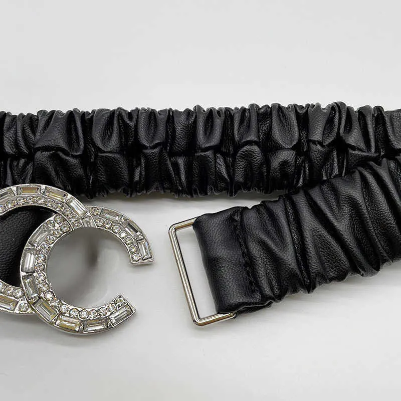 Oversized G Metal Buckle Accented Elastic Statement Belt Oversized G Metal Buckle Accented Elastic Statement Belt main image 4