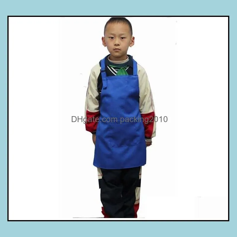 child kids plain aprons boys girls kitchen cooking baking painting art bib aprons household cleaning tools lxl823q