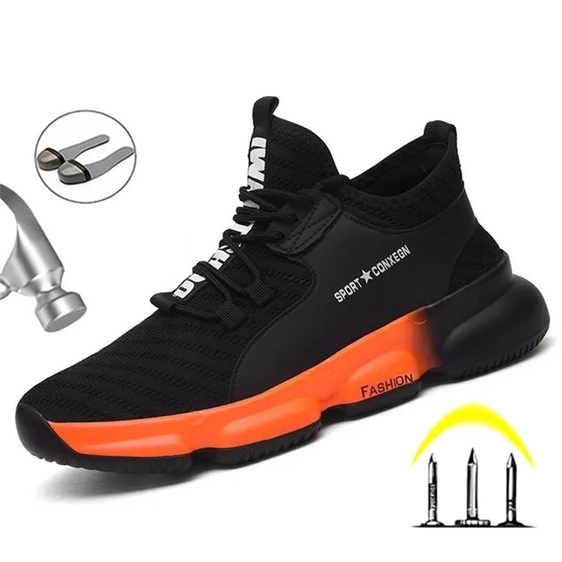 Buty na stalowe palce przeciwmarowe buty robocze oddychające buty bezpieczeństwa Męskie obuwie Y200915