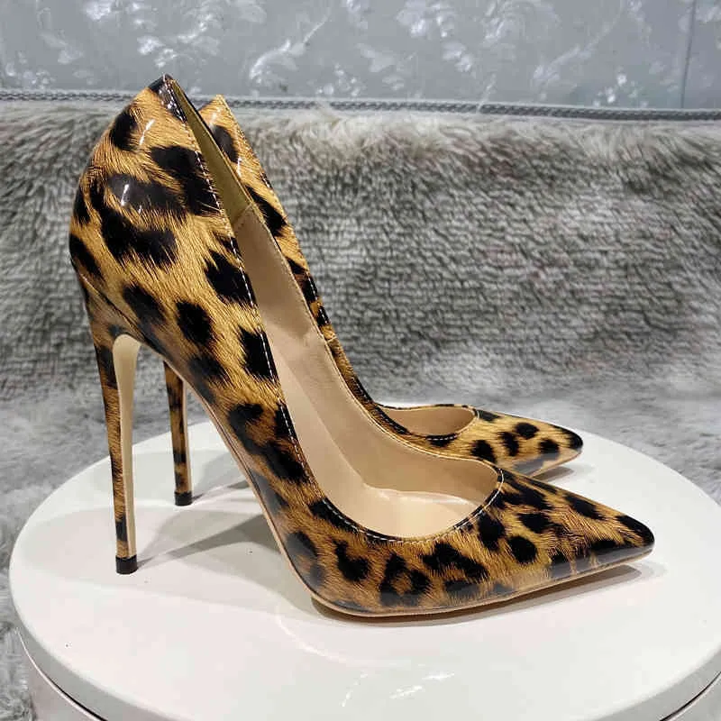 Noenname Trade Shouse Null-Women's High Heels Sexy Fashion Leopard Будьте настройки 33-45large 10 см 12 см Супер тонкий каблук 9xfd Z6DI