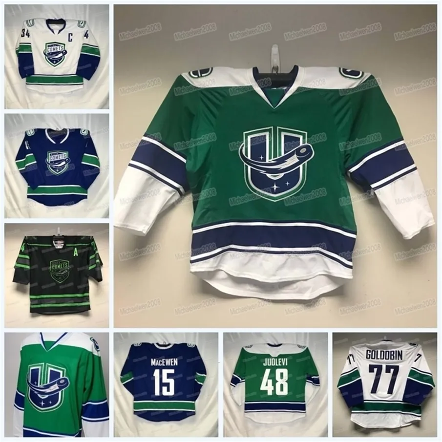 Vipceomitness Utica Comets Hockey Jersey Ahl Custom Women Youth Reilly Walsh Fabian Zetterlund Graeme Clarke A.J. Greer Nate Schnarr Robbie Russo