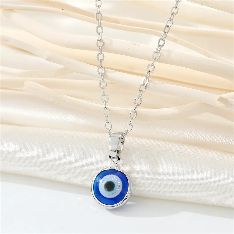 Fashion Colors Evil Eyes Pendant Necklace Turkish Eye Chains Choker Necklaces Clavicel Chains for women jewelry7552186