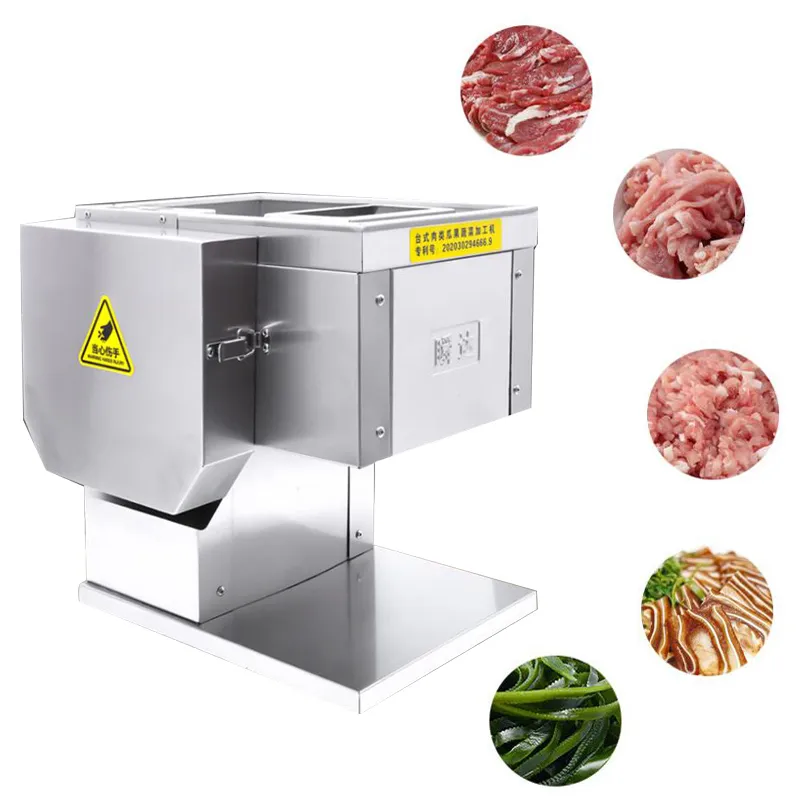 110V 220V Commercieel vlees snijmachine voor varkensvlees kipfilet groente aardappel radijs slicer shred dobbelstenen