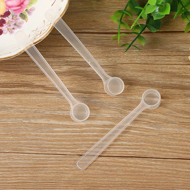 1000Pcs/Lot Long handle 1.5ML Plastic Spoon 0.5 Gram Measuring Scoop Wholesale LX4965