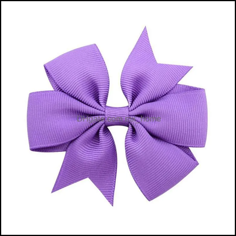 40 colors fashion grosgrain ribbon hair bow with clips baby girls bowknot hairpchildren photo shoot headwear accessories