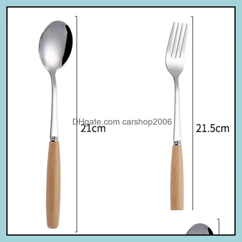 promotional wood handle tableware set!! fancy 2pcs wood handle cutlery set 4pcs wood handle flatware set